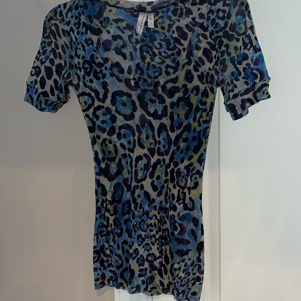 Sweet Pea mesh leopard shirt size medium- like new!
